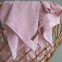 Little Dutch Swaddle Spring Flowers + Pure Pink (70cm X 70cm)