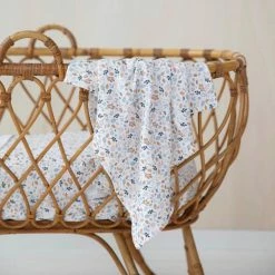 Little Dutch Swaddle Spring Flowers + Pure Pink (70cm X 70cm)