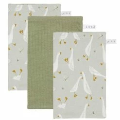 Little Dutch Washcloths Set - Little Goose/Pure Olive
