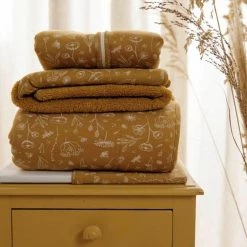 Little Dutch Hooded Towel - Wild Flowers Ochre 5 Little Dutch Hooded Towel - Wild Flowers Ochre