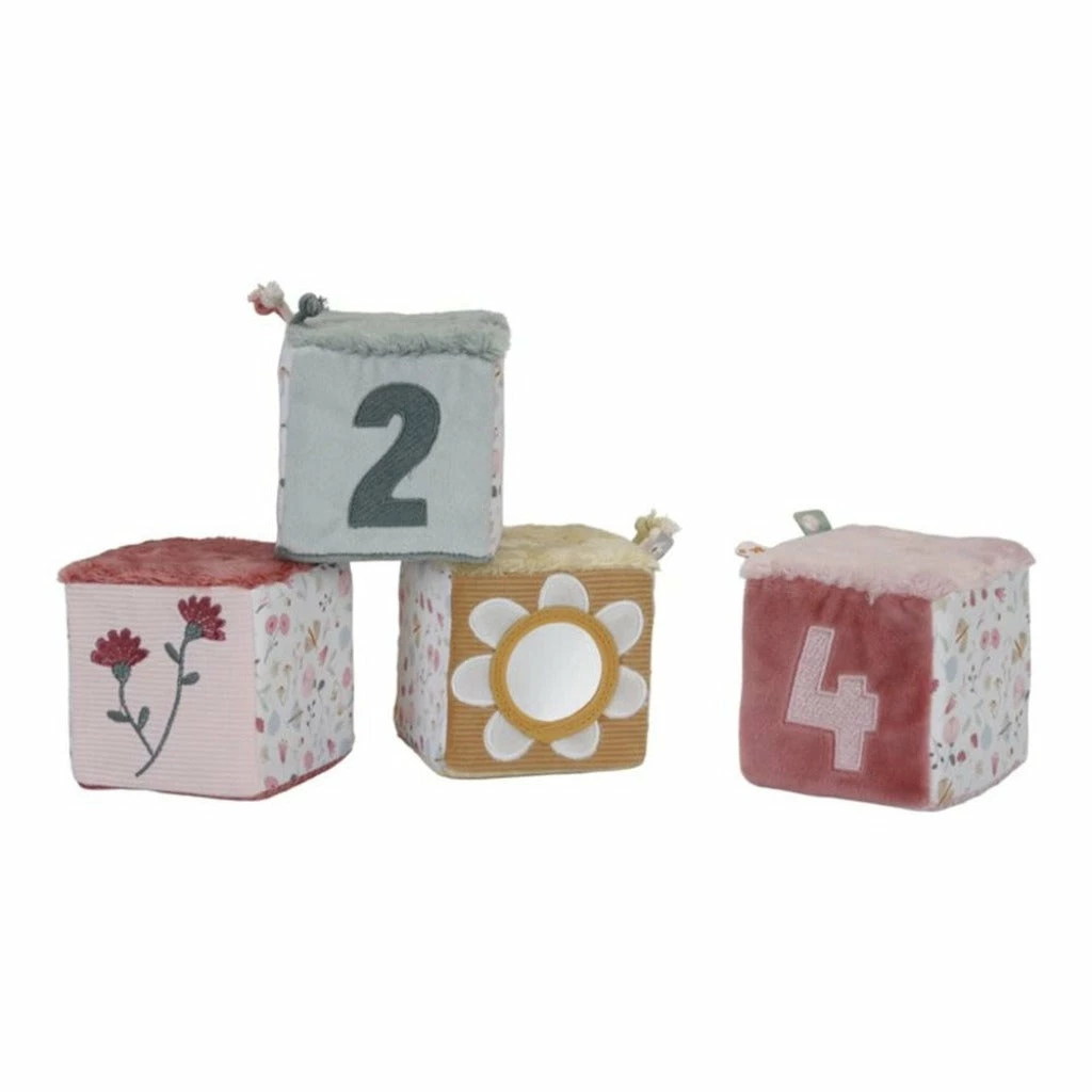 Little Dutch Set Of 4 Soft Cubes - Flowers & Butterflies 1 Little Dutch Set Of 4 Soft Cubes - Flowers & Butterflies