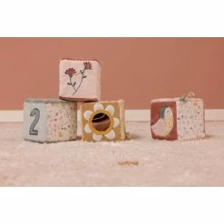 Little Dutch Set Of 4 Soft Cubes - Flowers & Butterflies