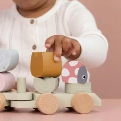 Little Dutch Wooden Stacking Train - Flowers & Butterflies 6 Little Dutch Wooden Stacking Train - Flowers & Butterflies