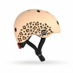 Vida Kids Scoot And Ride Safety Helmet With LED Leopard