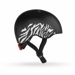 Vida Kids Scoot And Ride Safety Helmet With LED Zebra