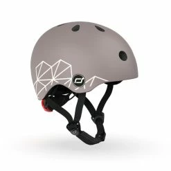 Vida Kids Scoot And Ride Safety Helmet With LED Brown Lines