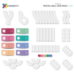 New Arrivals Connetix Tiles - Pastel 106 Piece Ball Run Pack