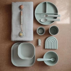 Mushie Silicone Fork & Spoon - Caramel