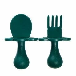 Bebelephant Grabease Ergonomic Utensils - Dark Green