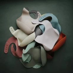 Mushie Silicone Bib - Rockets