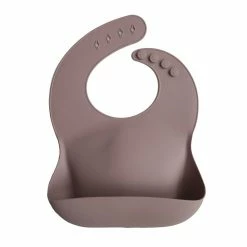 Mushie Silicone Bib - Warm Taupe