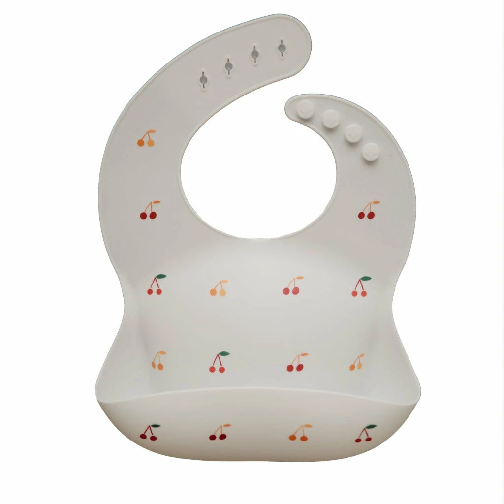Mushie Silicone Bib - Cherries 1 Mushie Silicone Bib - Cherries