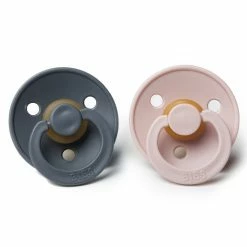 BIBS COLOUR Natural Rubber Pacifier - Iron/Blush