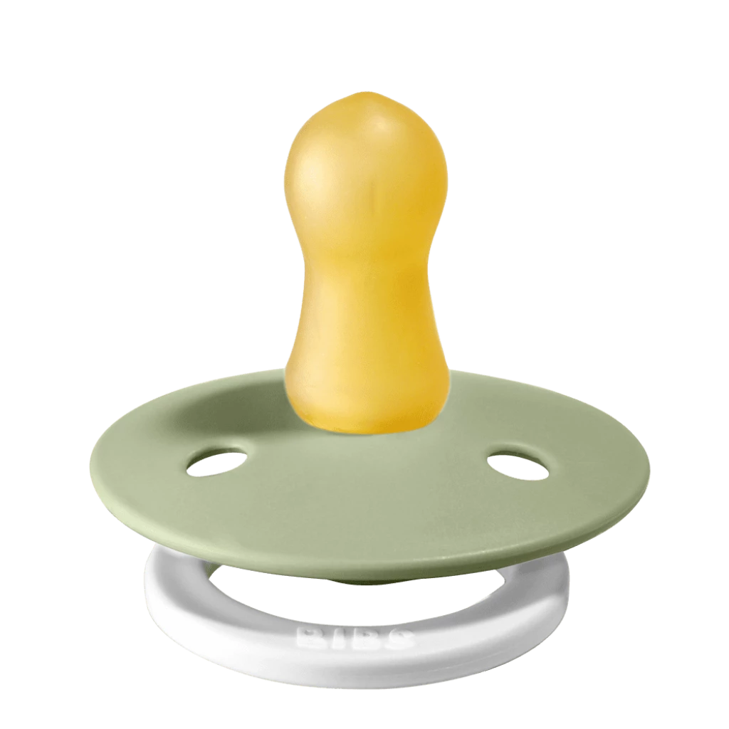 BIBS COLOUR Natural Rubber Pacifier - Sage (Glow In The Dark) 2 BIBS COLOUR Natural Rubber Pacifier - Sage (Glow In The Dark)