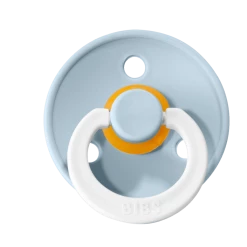 BIBS COLOUR Natural Rubber Pacifier - Baby Blue (Glow In The Dark)