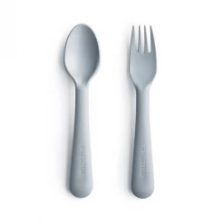 Mushie Silicone Fork & Spoon - Cloud