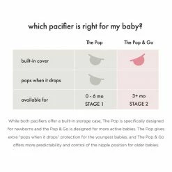 DODDLE & CO Pop & Go Pacifier - Just Peachy + Upper Rust (Twin Pack)
