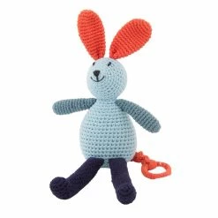 Global Affairs Crochet Musical Bunny Light Blue