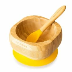 Eco Rascals Bamboo Suction Bowl & Spoon Set (Various Colours)