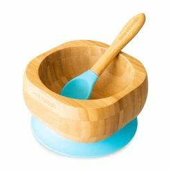 Eco Rascals Bamboo Suction Bowl & Spoon Set (Various Colours)