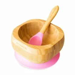 Eco Rascals Bamboo Suction Bowl & Spoon Set (Various Colours)