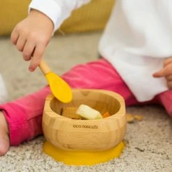 Eco Rascals Bamboo Suction Bowl & Spoon Set (Various Colours)