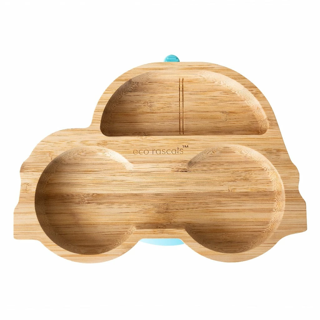 Eco Rascals Bamboo Suction Plate - Car 1 Eco Rascals Bamboo Suction Plate - Car
