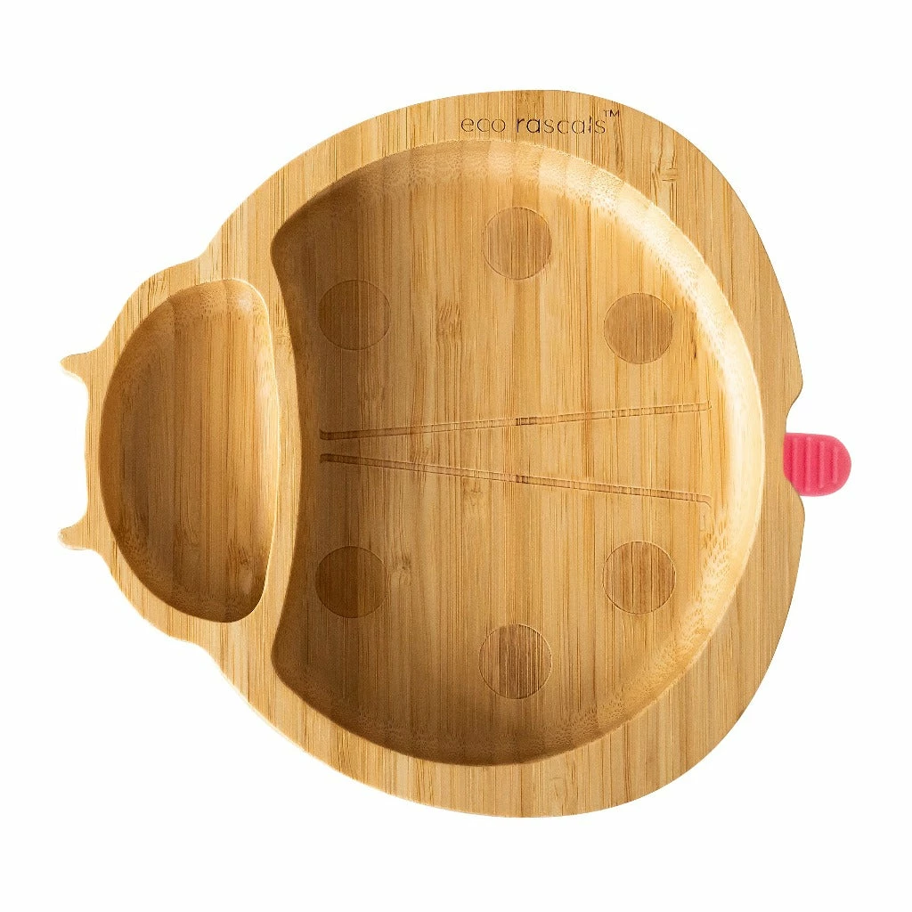 Eco Rascals Bamboo Suction Plate - Ladybird 5 Eco Rascals Bamboo Suction Plate - Ladybird
