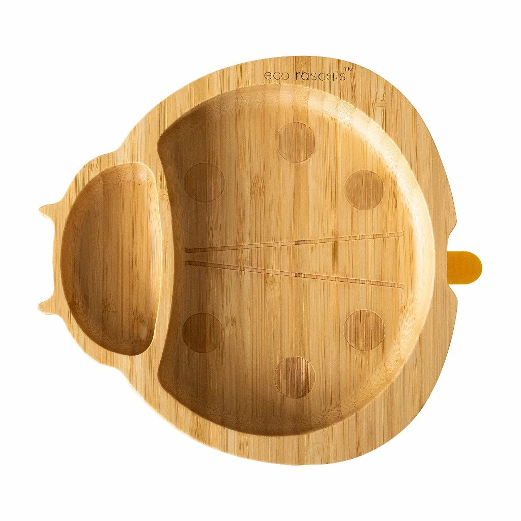 Eco Rascals Bamboo Suction Plate - Ladybird 7 Eco Rascals Bamboo Suction Plate - Ladybird