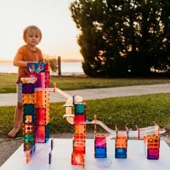 Connetix Tiles - Rainbow 92 Piece Ball Run Pack