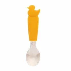 Eco Rascals Silicone Duck Cutlery Set - Mustard