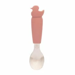 Eco Rascals Silicone Duck Cutlery Set - Rose