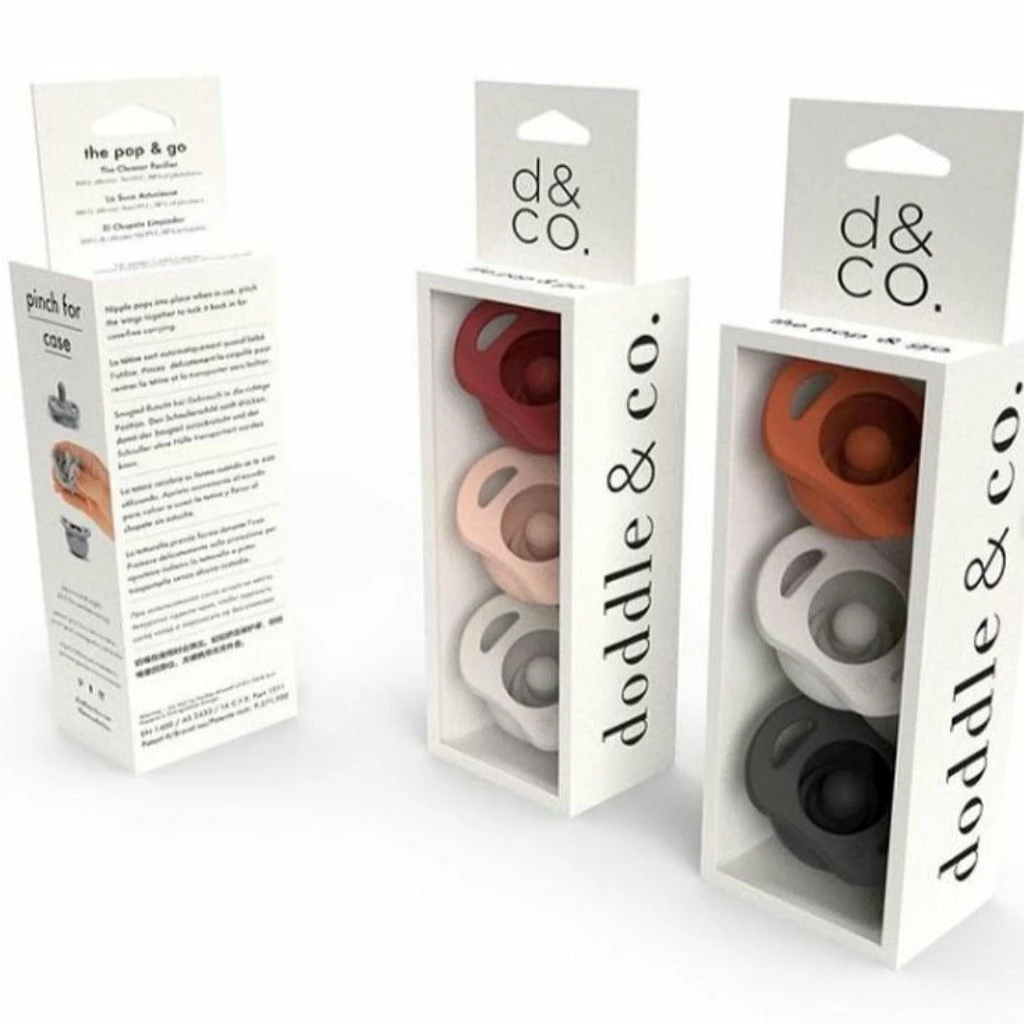 DODDLE & CO Pop & Go Pacifier - Upper Rust + Just Peachy + Cream Of The Crop (Triple Pack) 2 DODDLE & CO Pop & Go Pacifier - Upper Rust + Just Peachy + Cream Of The Crop (Triple Pack)