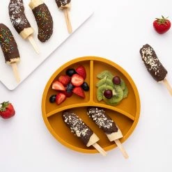 Eco Rascals Silicone Plate With Removable Divider - Mustard