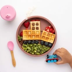 Eco Rascals Silicone Plate With Removable Divider - Rose