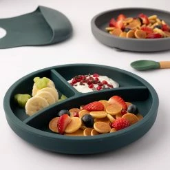 Eco Rascals Silicone Plate With Removable Divider - Teal