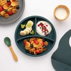 Eco Rascals Silicone Plate With Removable Divider - Teal