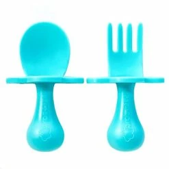 Bebelephant MEAL TIMES Grabease Ergonomic Utensils - Teal