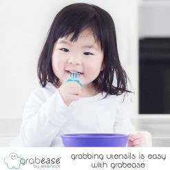 Bebelephant Grabease Ergonomic Utensils - Mint MEAL TIMES