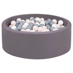 Larisa & Pumpkin Grey Ball Pit + Grey/Powder/White Balls