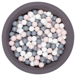 Larisa & Pumpkin Grey Ball Pit + Grey/Powder/White Balls