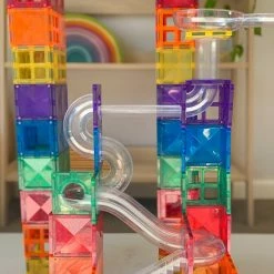 Connetix Tiles - Rainbow 92 Piece Ball Run Pack