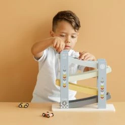 Little Dutch Wooden Car Ramp Rack - Blue