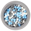Larisa & Pumpkin Light Grey Ball Pit + Blue/Grey/White Balls