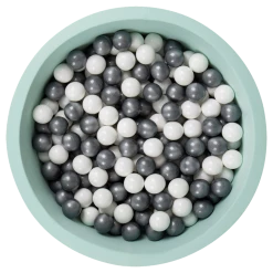 Larisa & Pumpkin Mint Ball Pit + Silver/White Balls