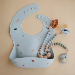 Mushie Pacifier Clips Halo - Iron