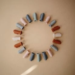 Mushie Silicone Finger Toothbrush - Clay/Shifting Sand