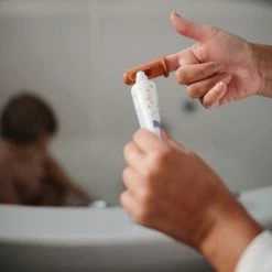 Mushie Silicone Finger Toothbrush - Clay/Shifting Sand