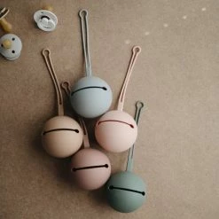 Mushie Silicone Pacifier Holder Case - Blush