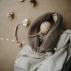 Mushie Silicone Pacifier Holder Case - Pale Taupe